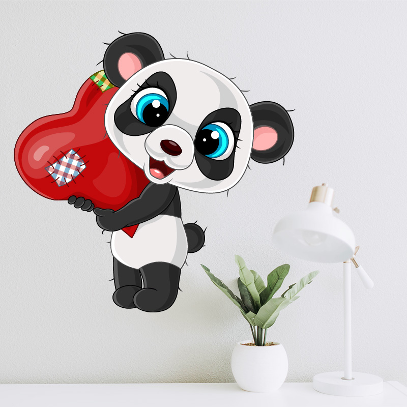 Αυτοκόλλητο τοίχου Cute Panda